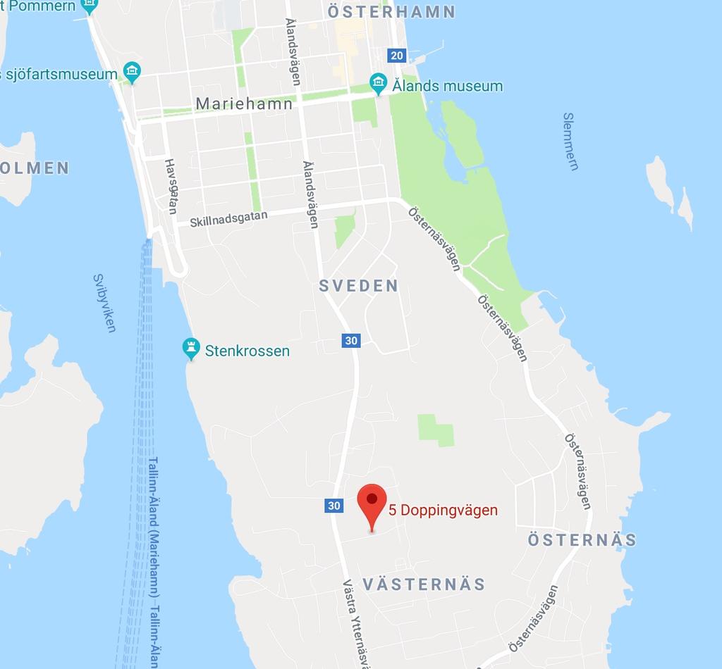 Omgivning / Natur Området Västernäs är ett lättillgängligt och populärt område i södra Mariehamn. Här finns närhet till matbutik, skola och daghem.