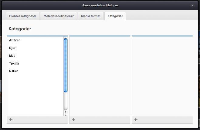 13.4. Kategorier Kategorifliken visar alla kategorier.