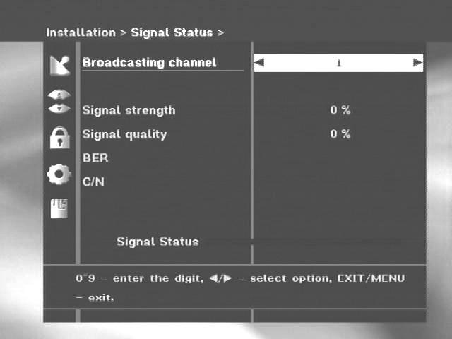 2 Manual Scanning To tune-in new channels and weak signals, the STB has been provided with the option Manual Scanning where the channel data can be entered by the user.