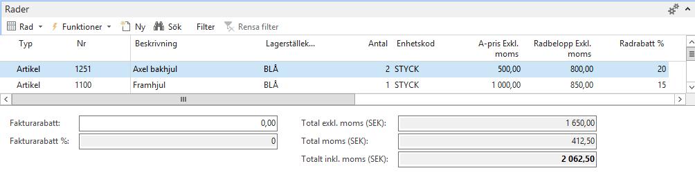 EU transaktionsspecifikation Anger en kod för försäljningsdokumentet som används till INTRASTAT.