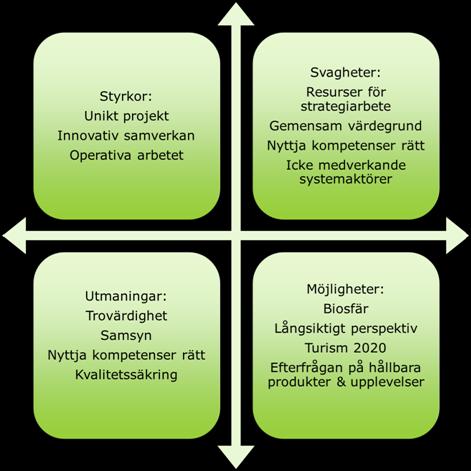 Samtidigt som det är av avgörande betydelse att arbetet med ekoturism i Biosfärområdet har en solid förankring i lokalsamhället, i biosfärtanken och i andra relevanta projekt, betonar systemaktörerna