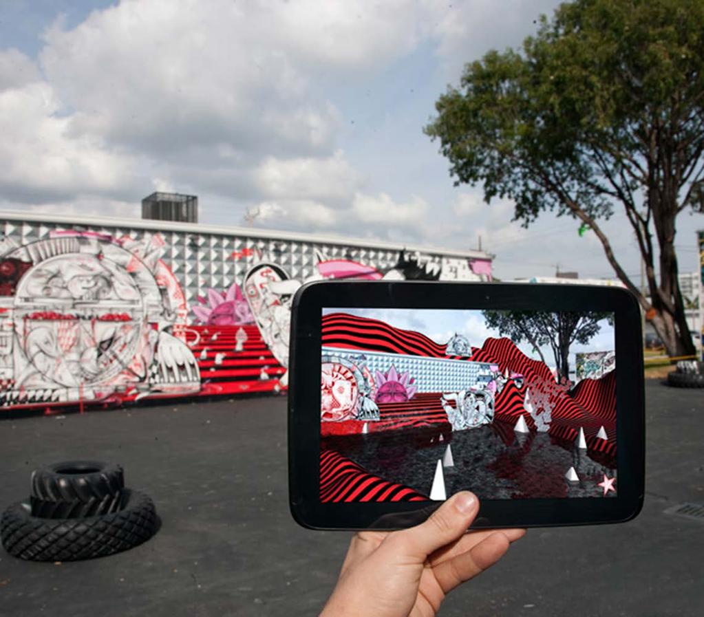 06 Augmented reality. Konstnärerna Heavy + PAC animerade och levandegjorde ett antal konstverk under Art Basel i Wynwood, Miami 2012.