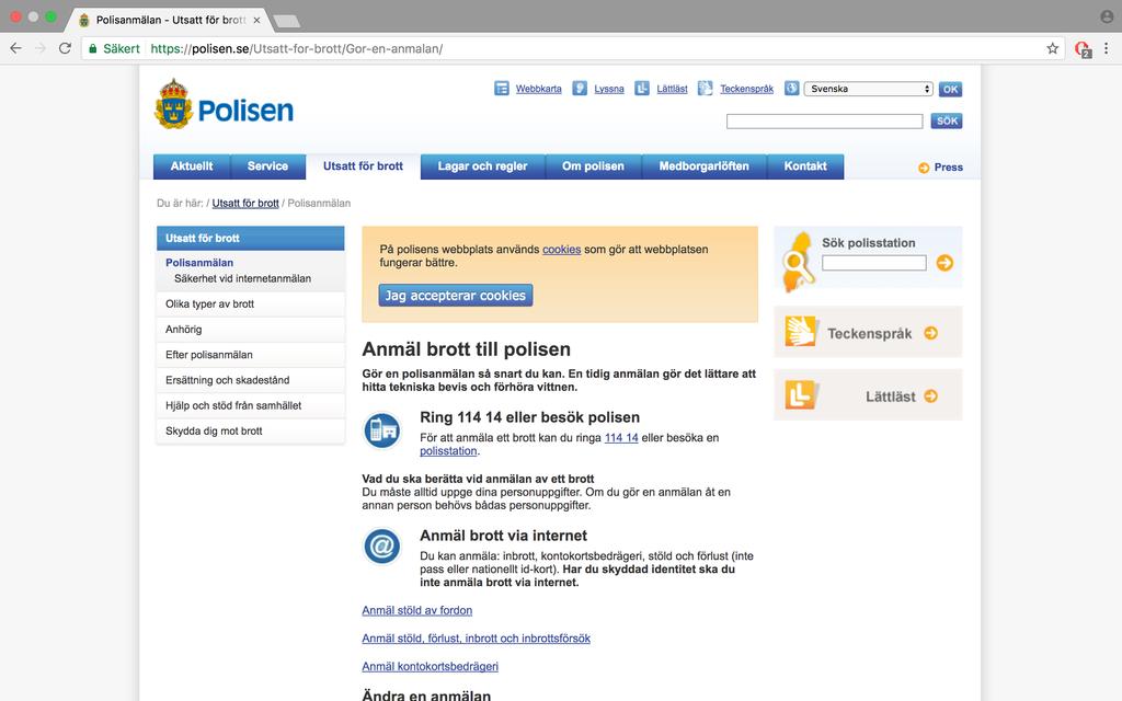 Användartestet som utfördes spelades in och transkriberades (se bilaga 2 för transkribering). Denna tabell visar hur användaren navigerade på hemsidan och om användaren hade några kommentarer.