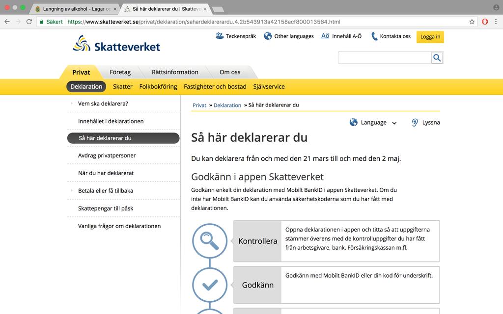 Figur 2: Resultat som skulle uppnås för test 2 för polisens hemsida Navigationen Kommentar Navigerade till innehållsöversikt via dolda länkar Navigerade till länken innehållsöversikt och klickade