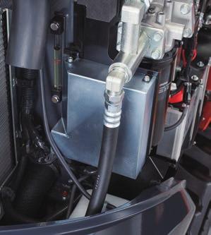 Elektronisk tankningspump Standardpumpen på dieseltanken på KX080-4α har en automatisk stoppfunktion som minskar spillet och ökar säkerheten.