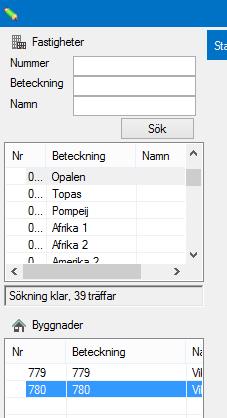 Lägg upp/redigera fastighet, byggnad (inkl förvaltare och område) - Lathund, Vitec Hyra BYGGNADER För att lägga upp en ny byggnad så väljer du Meny->Grunddata->Fastighet->Byggnad.