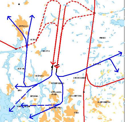 BÅLSTA UPPSALA SIGTUNA BRO KUNGSÄNGEN ALSIKE BRUNNA MÄRSTA KNIVSTA ROSERSBERG SOLLENTUNA STOCKHOLM LINDHOLMEN VALLENTUNA TÄBY KÅRSTA RIMBO