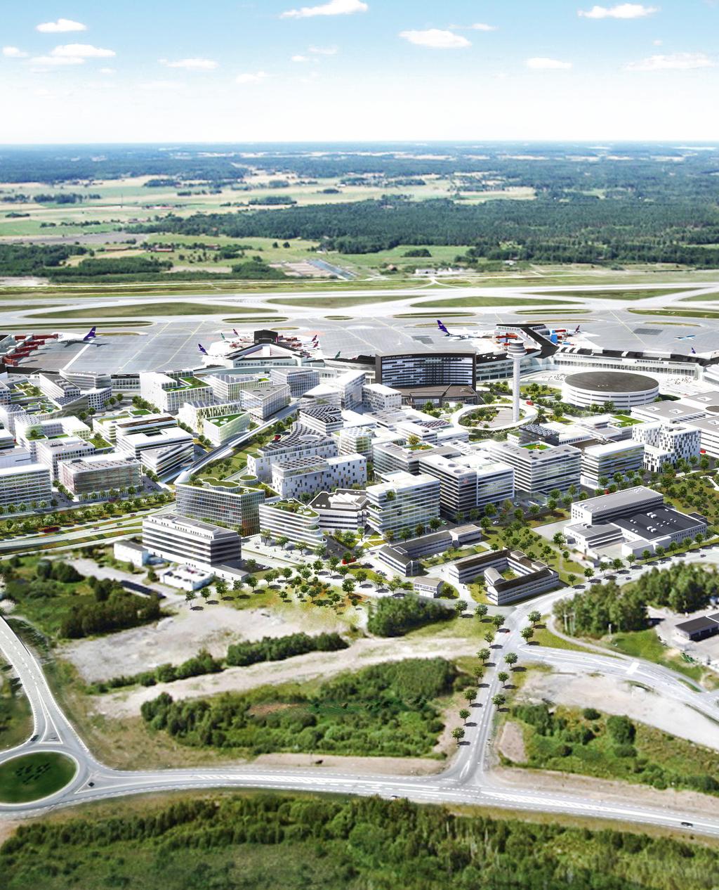 Flygplatsens roll Stockholm Arlanda Airport är redan idag ett nav för utveckling inom Arlandaregionen.