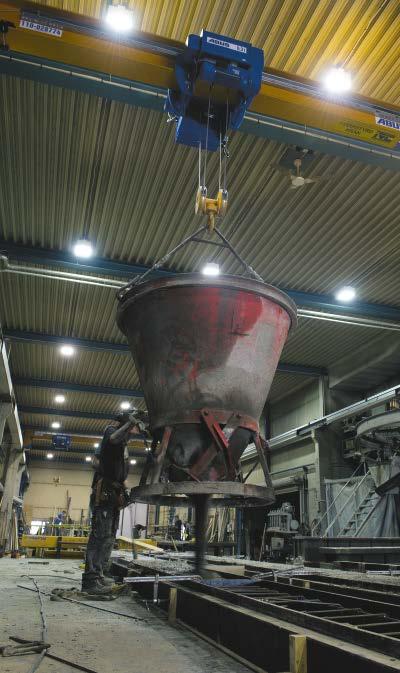 INSTALLATION Ökad lyftkapacitet i Avesta Grönvallens Cementvaru AB producerar nästan 10 000 ton betongprodukter per år.