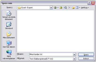 Export från andra program 6 89 Export från andra program Export från andra program I detta kapitel beskrivs hur du kan exportera data från Microsoft Excel och Microsoft Outlook till datafiler som har