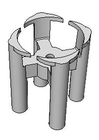 ORGINAL KLOSS Klossen är en beprövad och välkänd modell för vägg och valvarmering. Spikbar i centrumhålet. Klossen används för järn med diameter 6-16 mm Bra betongomslutning.