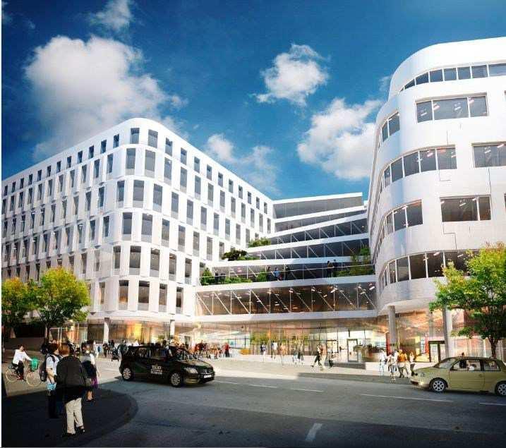 SID 16 (29) Huvudentrén centralt placerad mot Kristinebergs Slottsväg. (White arkitekter) Tillgänglighet Byggnadens entréer är belägna mot Kristinebergs Slottsväg.