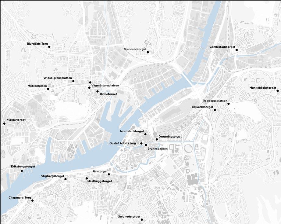Ett planeringsunderlag Februari 2013 STADSDELSTORG Kartläggningar av lokala torg och mötesplatser har gjorts med lite variationer i utfallet under arbetet med bl.a. Göteborgs Stads utbyggnadplanering för 2035 och Mellanstadens utbyggnadspotential.