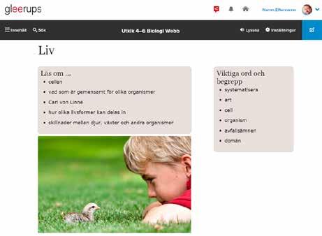 BASLÄROMEDEL 4 6 NO/SO Utkik Biologi Upptäck också det heltäckande digitala läromedlet Gleerups biologi 4 6!