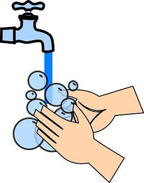 Handtvätt Tvätta händerna med tvål och vatten: När de är synbart smutsiga Efter