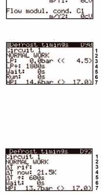 batteri Rent - offset tryck räknad start till avfrostning 4 Nedräknad start till avfrostning 5 Nedräknad paus mellan avfrostningar 6 Avfrostningens varaktighet 7 Utloppstryck -