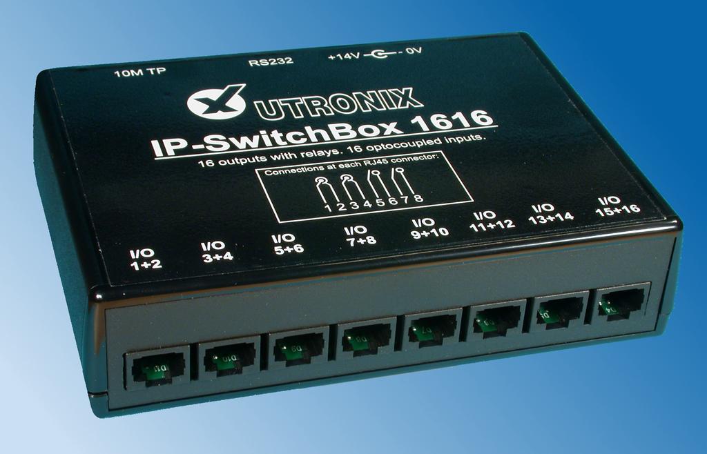 Bruksanvisning för IP-SwitchBox1616 1. 2. 3. 4. 5. 5.1 5.2 5.3 5.4 Inledning Huvudsidan. Resetsidan. Telnet -RS232 sidan. Konfigurationssidorna. Config main. Switches. User manager. Access rights. 6.