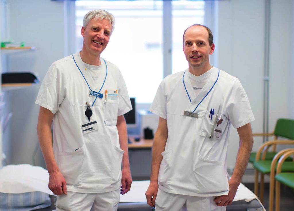 Kliniken i fokus Johan Sanner, överläkare, strokeansvarig och medicinskt ledningsansvarig, och Felix Andler, läkare. vara kvar betydligt längre tid, utifrån den individuellt utformade rehabplanen.