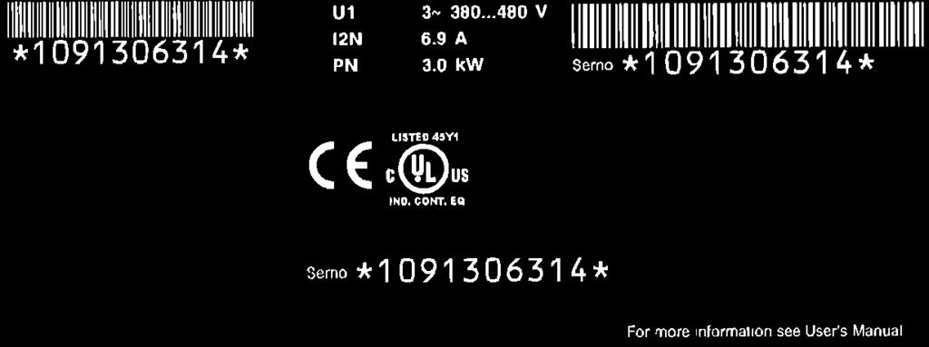 IP21-etiketter Placering