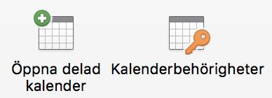 Outlook Mac Kalenderbehörigheter på Mac fungerar annorlunda än i Pc.