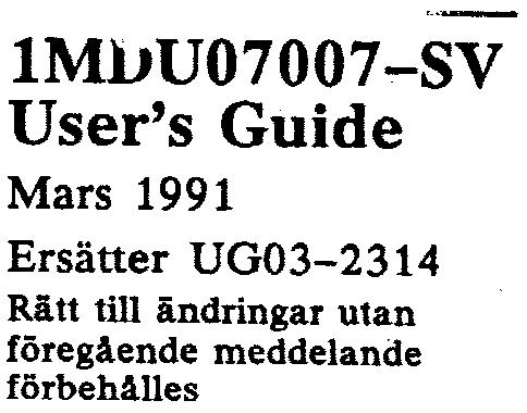 .-.... Typ RACIF Överströmsoberoende och jordfelsrelä av hjälpspänning "- lmljuo7007-sv User's Guide Mars 1991 Ersätter UGO3-2314 Rätt