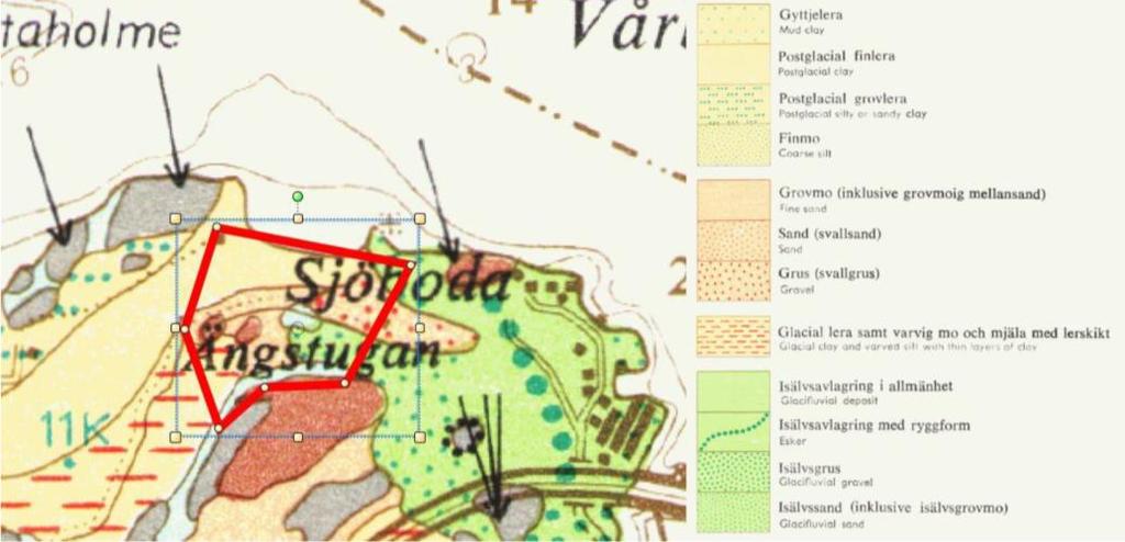 BOTKYRKA KOMMUN Samhällsbyggnadsförvaltningen Planenheten PLANBESKRIVNING 2018-04-24 23 [66] sbf/2017:247 Geotekniska förhållanden En geoteknisk utredning har beställts för planområdet och står till