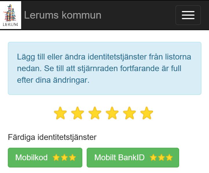 11 (11) Nu när denna bild visas så är du klar med registrerinen och kan börja använda lösenordsåterställning med hjälp av din mobiltelefon.