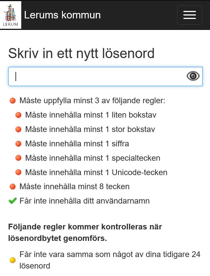 5 (11) Steg 3 Här anger du ett nytt lösenord och de röda