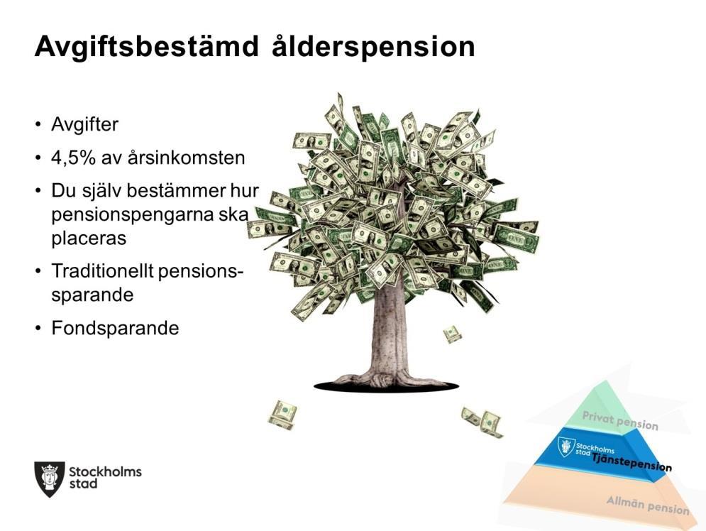 Pensionsfonder finns i olika högt risktagande medan traditionellt pensionssparande ger en garanterad avkastning men inte samma möjlighet till expansiv värdeutveckling.