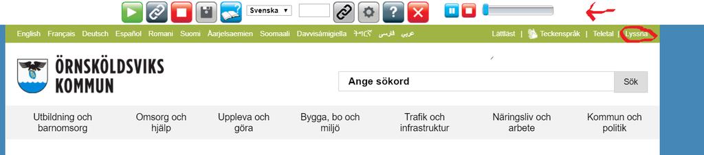 Figur 3: Bygga och bo Figur 1 visar hur startsidan för Örnsköldsviks kommuns webbplats ser ut. Längst ut till höger presenteras det en direktnavigering där ett antal länkar finns.