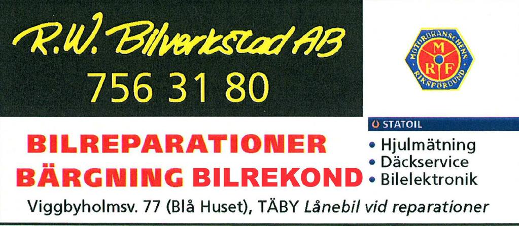 se/taby Stockholmsvägen 134, Täby Kai Holmqvist Måleri AB Allt inom måleriet Kai Holmqvist Adress Box 7236 187 13 TÄBY Tel 08-756