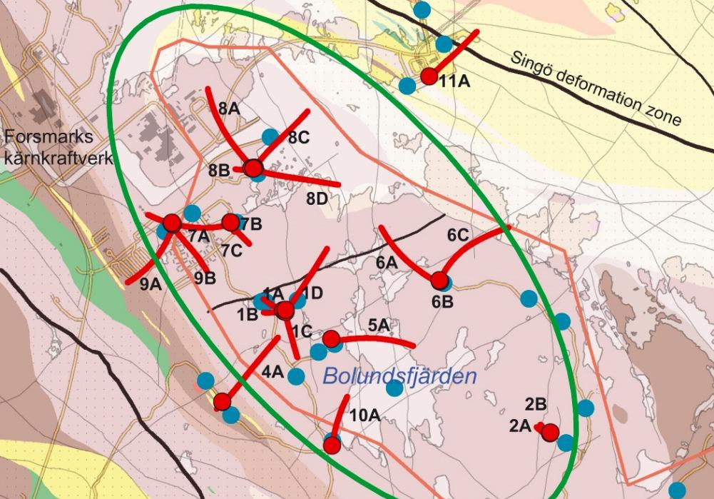 Mätning av nederbörd Informationsmöten Bergkartering Borrhål Borrkärnor Mätningar: tv-kameror,