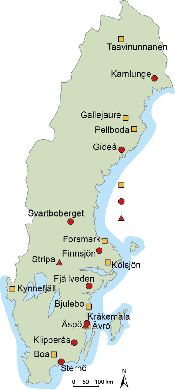 2017-09-06 9 Kunskapsuppbyggnad om Sveriges berggrund samt berglaboratorier Typområdesundersökningar (1972/1976 1985) Tidig inriktning mot granit och gnejs.