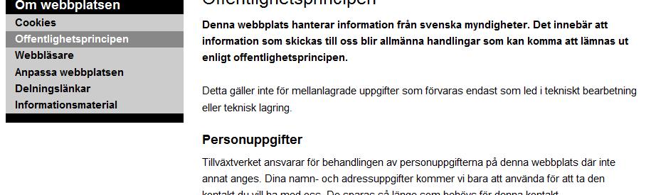 Identifiera och klargör potentiella användarkategorier! Tjänstetydlighet syfte Vad ska webbplatsen användas till?