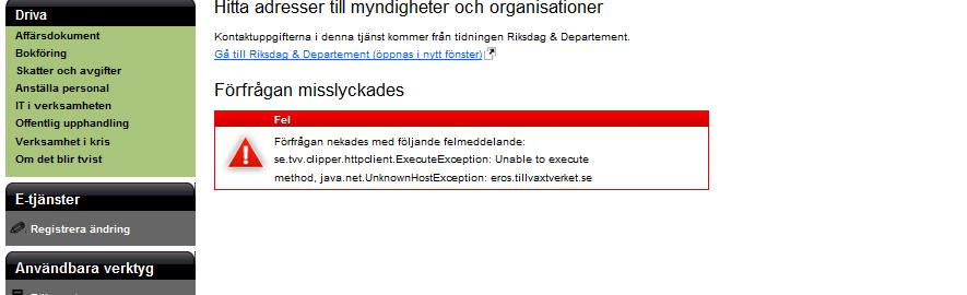 Informationsklarhet (2) Detta felmeddelande kan ge mer förvirring än klarhet.