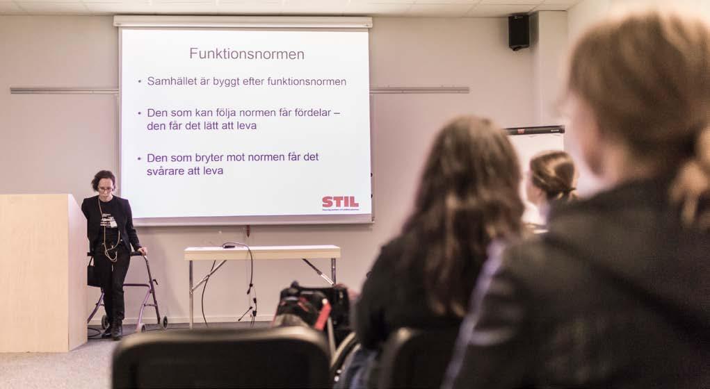 Christine Bylund föreläste kring det normkritiska materialet Ur Funktion på Hjultorget 2016. Peer support i Sundsvall I Sundsvall har Birgitta Sjöblom-Andersson haft ansvar för peer support.