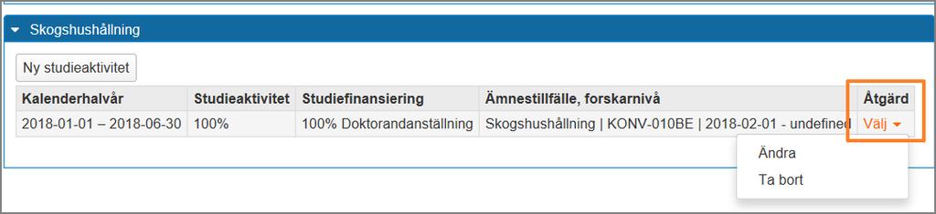 13 ÄNDRING, BORTTAG Du kan göra ändring eller borttag genom