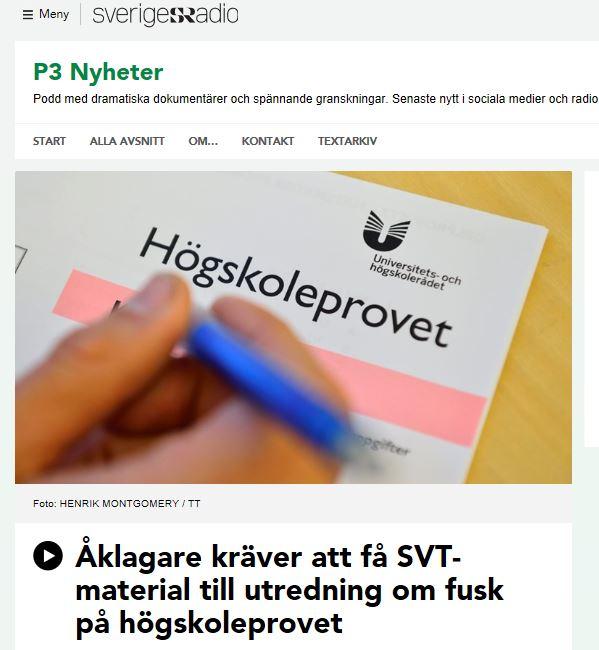 Rättsliga påföljder för fusk med provet UHR polisanmäler 52 personer för osann försäkran hösten 2016. Åtal och domar Hittills 18 åtal och fyra fällande domar.