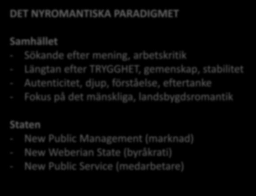 Nya förutsättningar: Digitalisering, big data, open source lärande maskiner Ökad kunskap om rättigheter och behov Medialisering, felfinneri, misstänksamhet Global ekonomi, konkurrens Åldrande