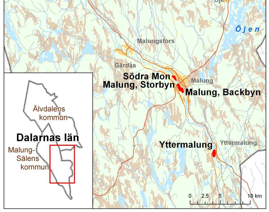 kommunerna Malung-Sälen (5 omr.