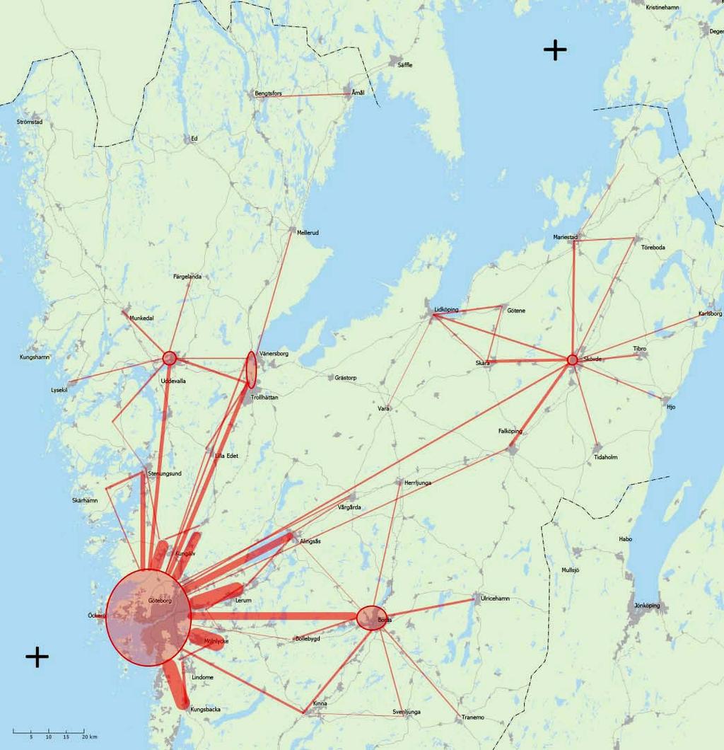 Pris- och sortimentstrategi för Västtrafik, delrapport steg 1 15 (20) 9. Hur reser man med Västtrafik? Under 2010 analyserades även resmönstren bland Västtrafiks kunder.