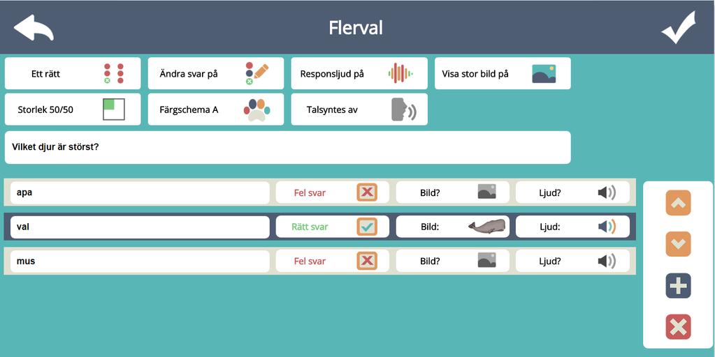 Interaktiva övningar - flerval Här är verktyget för att skapa flervalsfrågor.