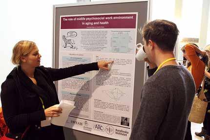 Vid konferensen Horizons for Comparative and Integrative Research on Ageing and Health, som hölls i Stockholm den 7-9 oktober, medverkade doktorander med en posterutställning.