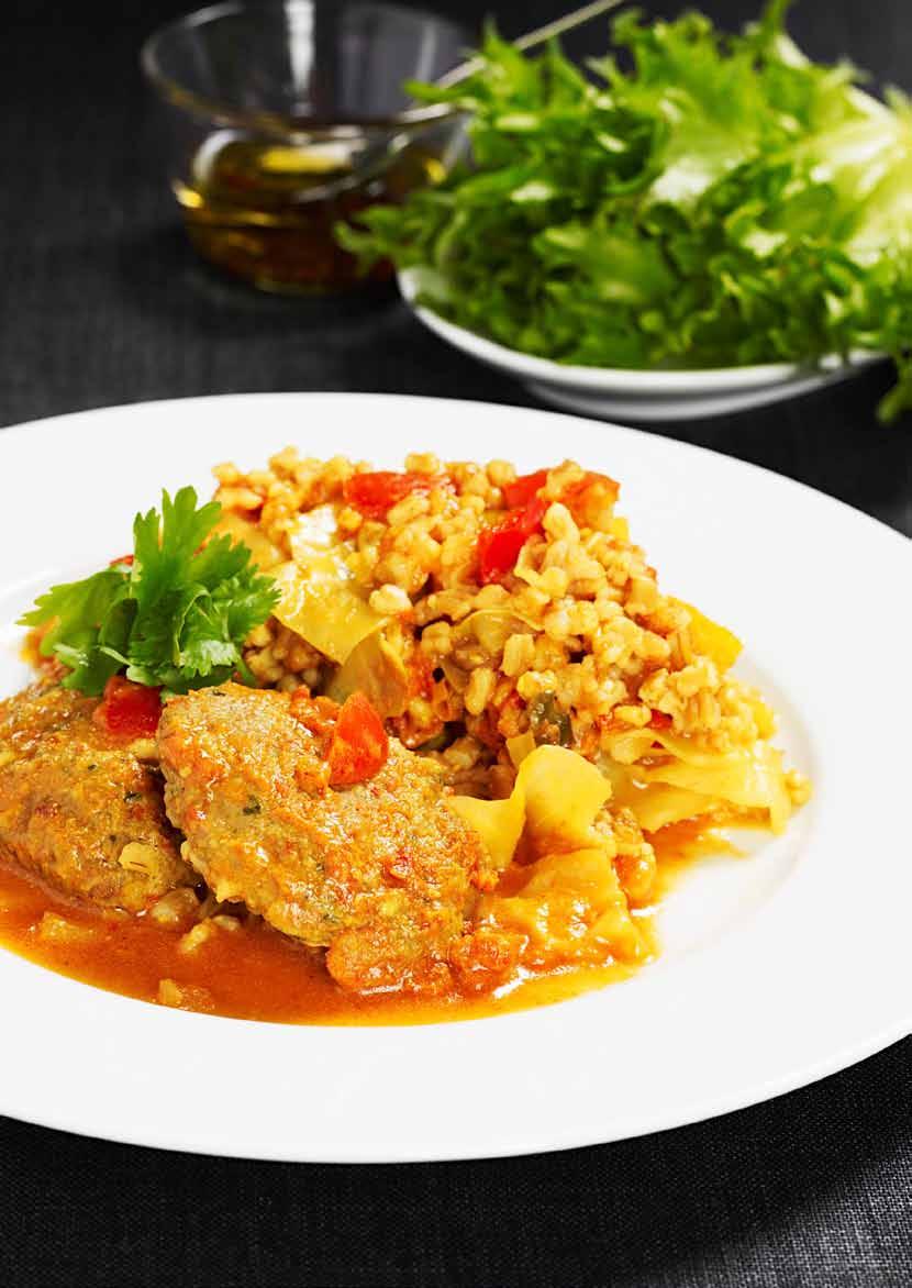 Gooh, Lamm- och nötfärsbiffar med dinkelris och het curry www.lantmannen.