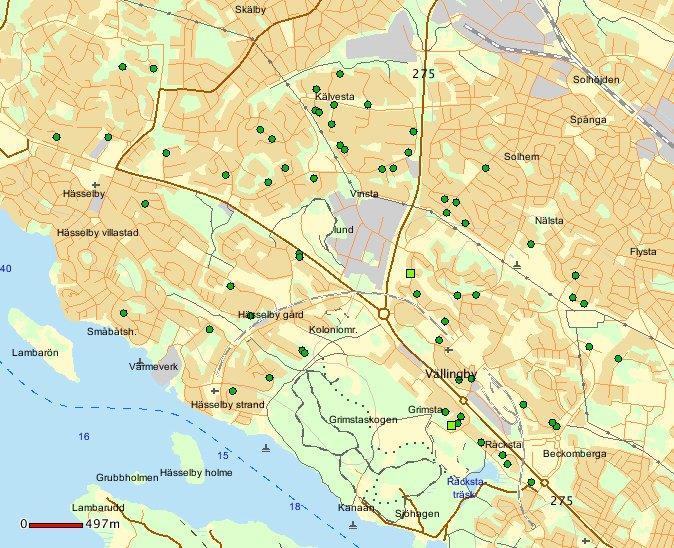 Kartan visar inbrott samt försök i villa/radhus och lägenhet under juni,