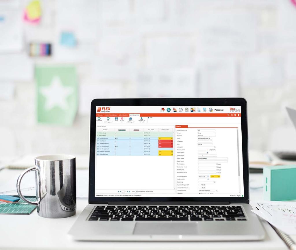 14 Flex HRM Employee är en del av Flex HRM Flex HRM - Ett säkert personalsystem 15 Flex HRM Employee ordning och reda HRM Employee är ett integrerat webbaserat stöd för chefer och HRansvariga.