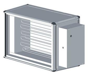 ontering och installation 29 ELVÄRE Om elvärmaren levereras av FläktGroup är den utrustad med kabel och snabbanslutning till styrlådan/kopplingsbox. OBS! Elvärmaren matas separat. Se bild nedan.