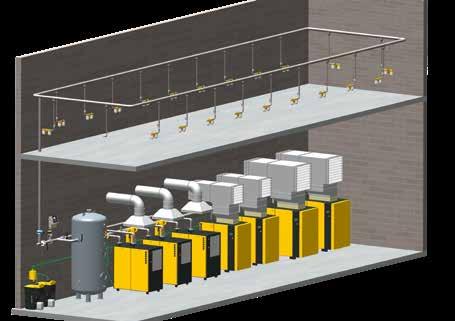 www.kaeser.com Kapitel 13 Effektiv kylning av tryckluftsstationen Kompressorer omvandlar 100 % av den elektriska energi som tillförs dem till värme.