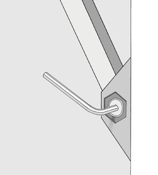 VELFAC 200 + Edge Toppstyrt fönster Fönstret öppnas genom att handtaget vrids upp i lodrätt läge och