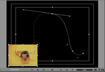 Vid animering av en effekt, såsom Alfaglöd, används tidsbestämd interpolation. Animering av ett objekts position använder spatial interpolation, eftersom objektet måste flyttas längs en rörelsebana.